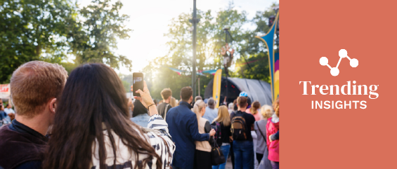 Couple taking selfie during festival