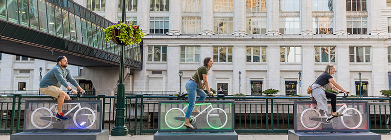 LeMonde Studio neon bikes